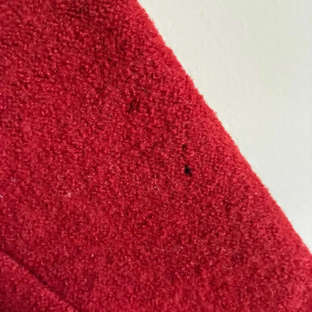 Vintage Geiger tyrol made in austria pure new wool 34 red felted jacket HOLES
